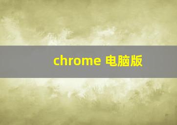 chrome 电脑版